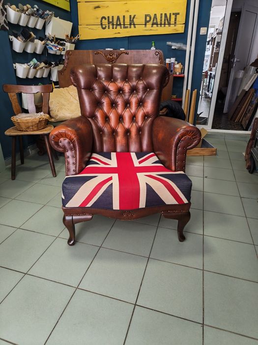 Кресло фотьойл тип Честърфийлд