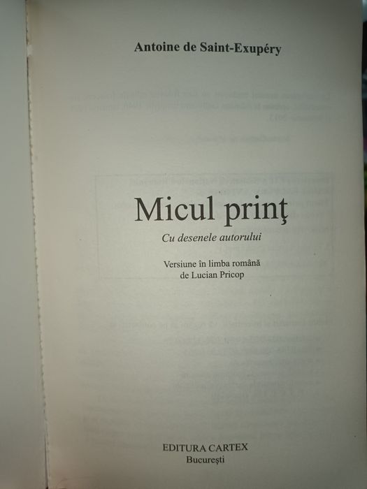 Carte Micul print-Antoine de Saint Exăaaupery