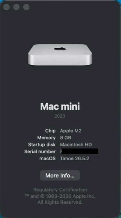 Apple Mac Mini M2 8GB/256GB - impecabil