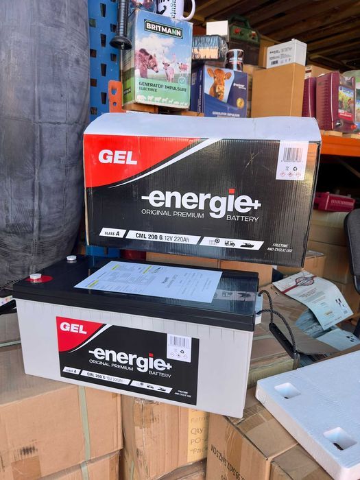 Acumulator 220AH Energi+ cu gel pentru panouri solare Baterie Gel utilizate la rulote rulota barca ambarcatiuni sisteme iluminat camping