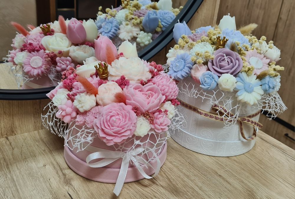 Букет от соеви свещи