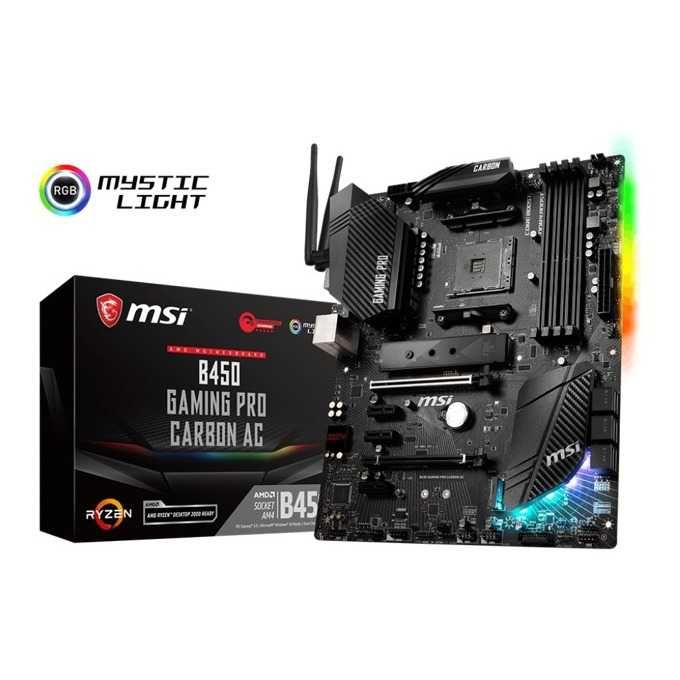 MSI B450 GAMING PRO CARBON WIFI +  Ryzen 5 5600G, шестядрен 3.9/4.4GHz