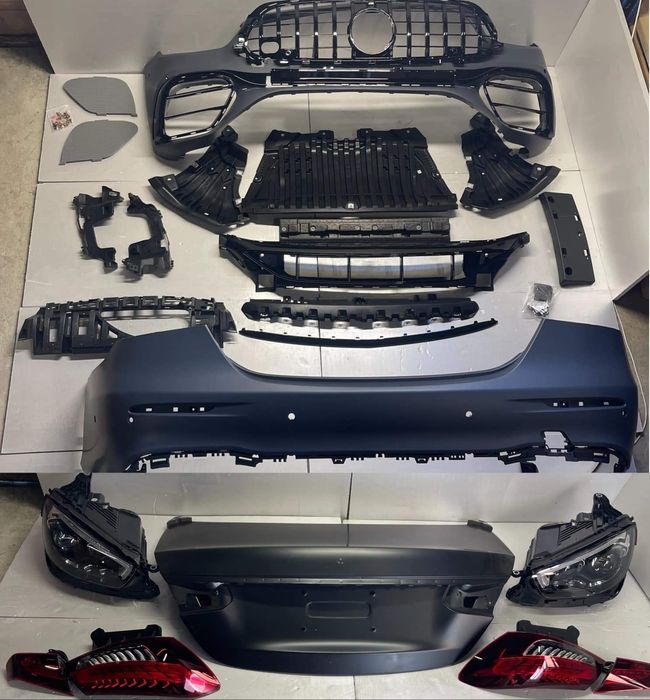 Mercedes W213 facelift E63AMG пакет фарове стопове капак броня решетка