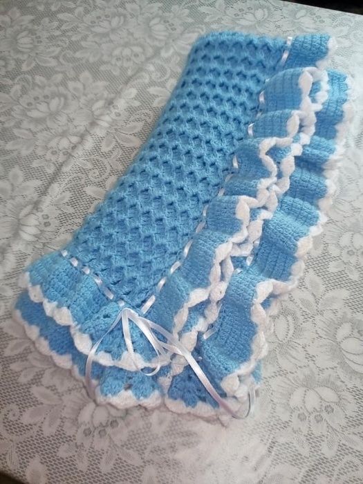 Плетена пелена за бебета -  "Синева“, "Роса", "Синьо вълшебство"