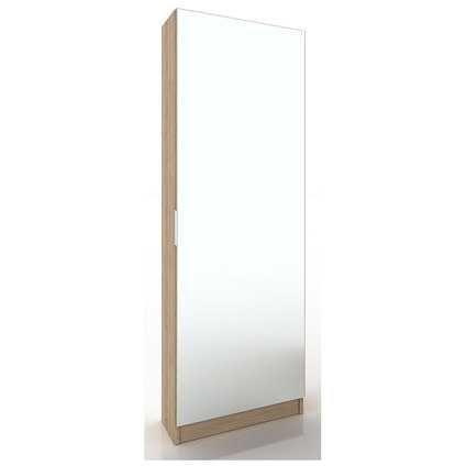 Голям шкаф за обувки с огледална врата