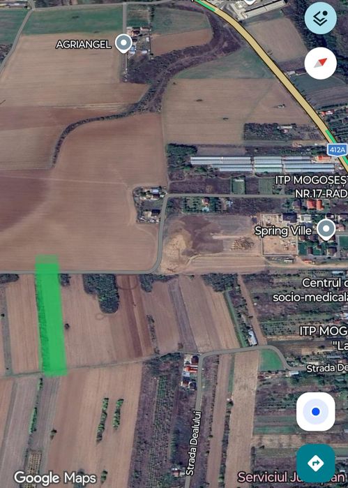 Teren de vânzare 2656Mp, com. Adunații Copaceni (zona Varlaam), 25 km de Bucuresti