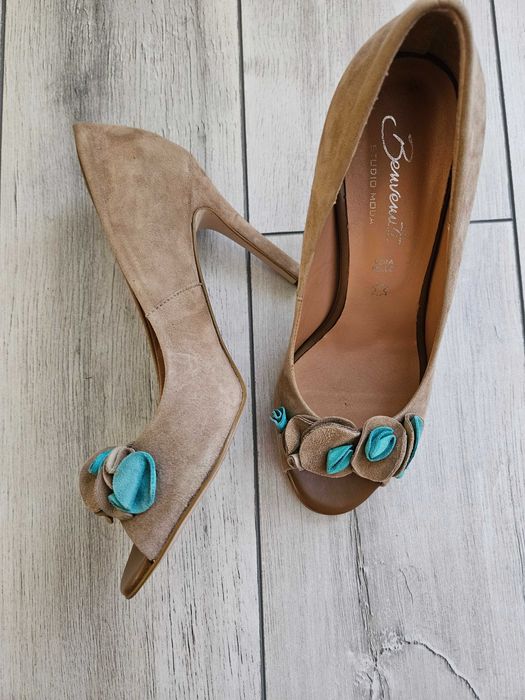 Pantofi Benvenuti piele întoarsă, 37