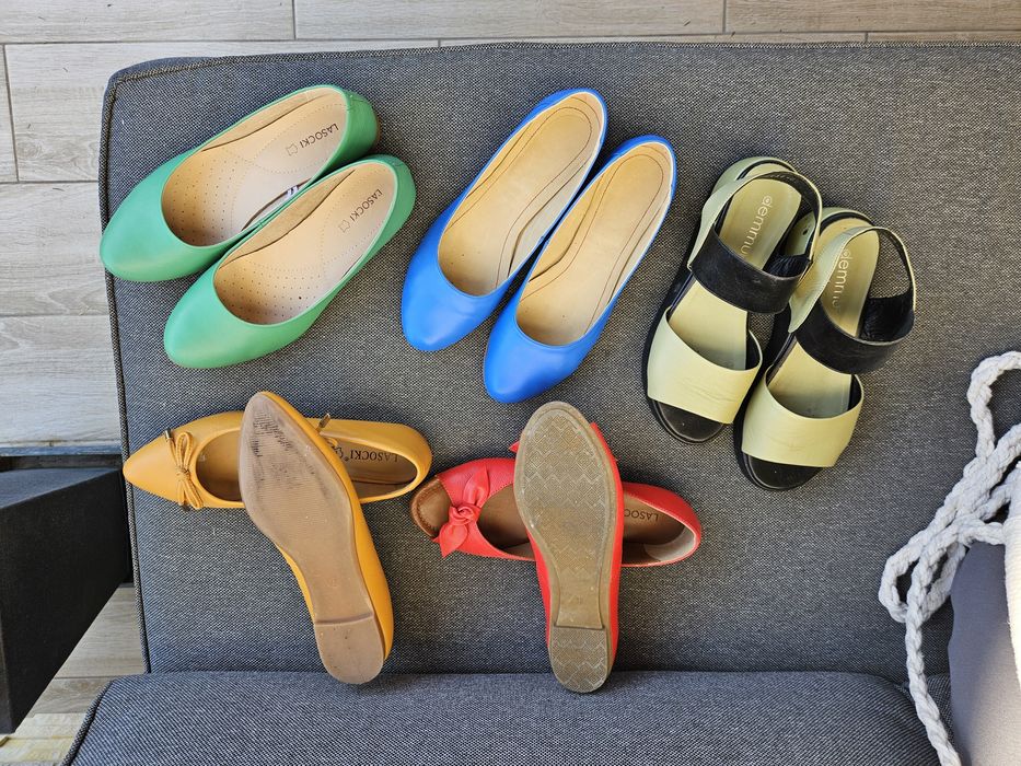 Balerini, 4 modele din piele, numarul 38