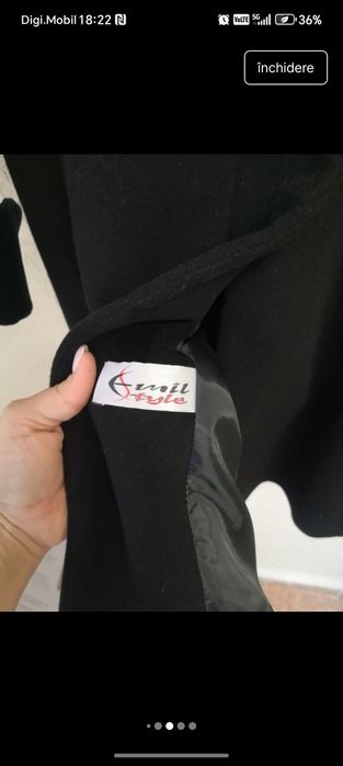 Palton elegant negru dama