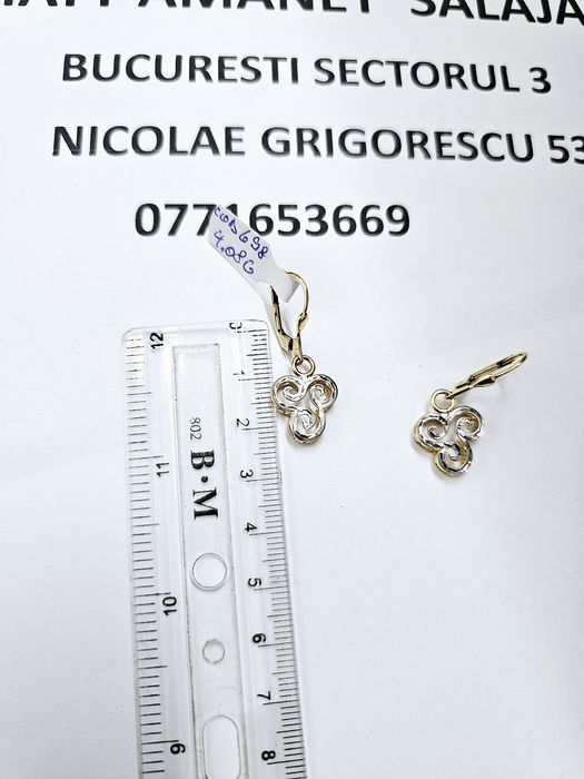 Vand cercei din aur 14 k 4.08 g cod 698