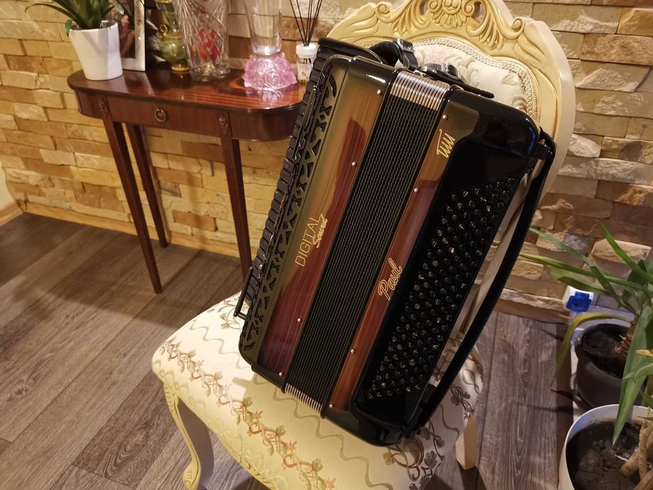 Acordeon Digital Brown Personalizat Impecabil Mecanica Basi