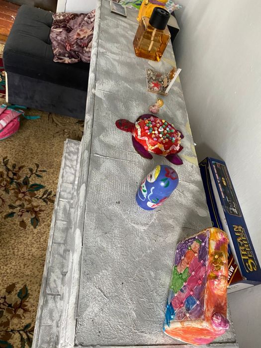 Камин рубчной работы