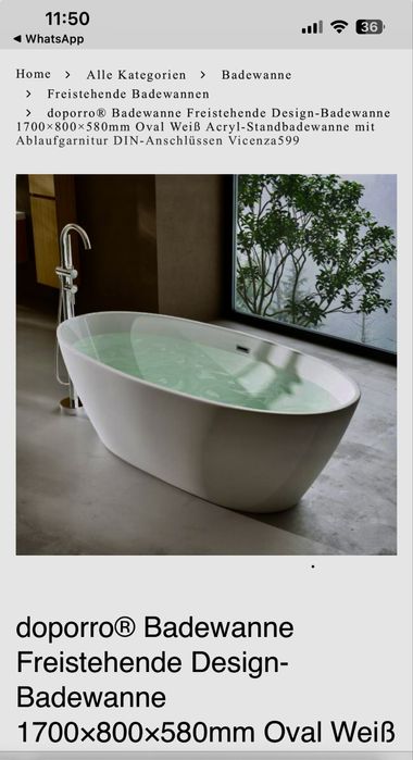 Cada de baie Doporro