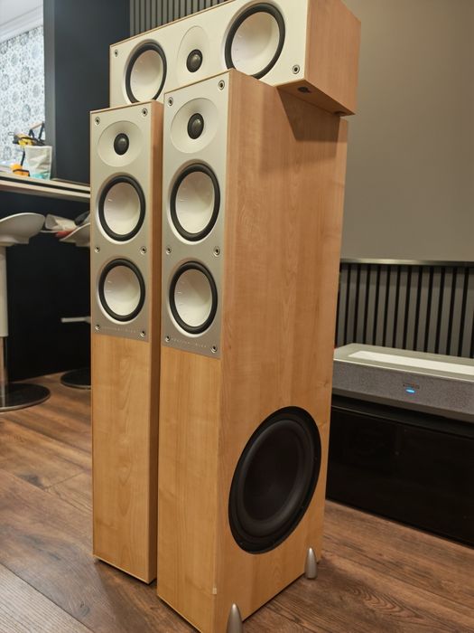 Boxe podea Mordaunt Short 908i 150w raft și centruRms bass  25cm