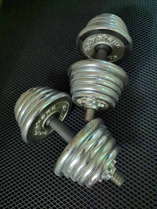 Гантели разборные металл, пара, 16 кг каждая