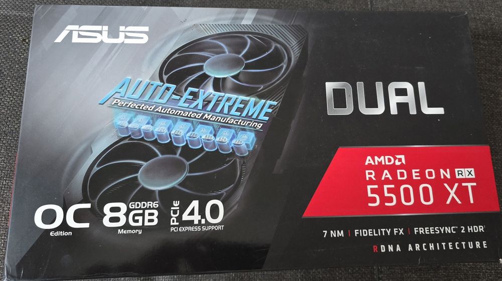 Placa Video Amd Ati Asus Dual 5500XT 8GB OC GDDR6