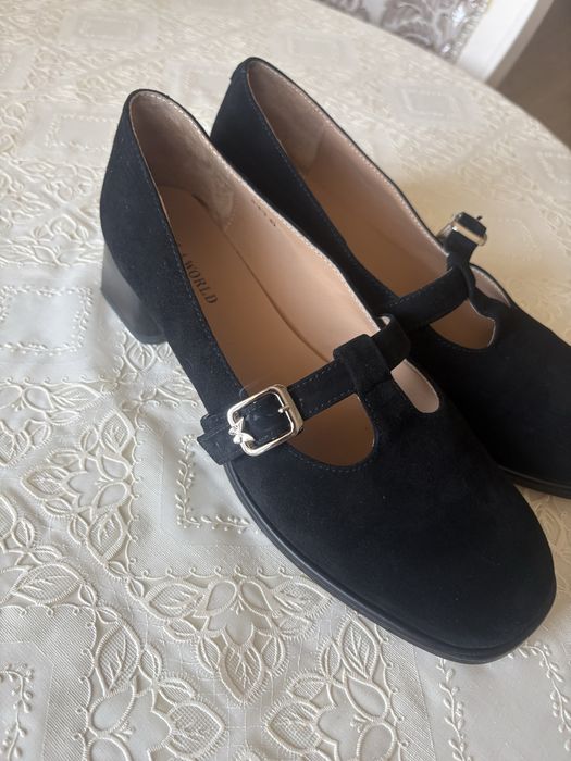 Замшевые туфли натуральные