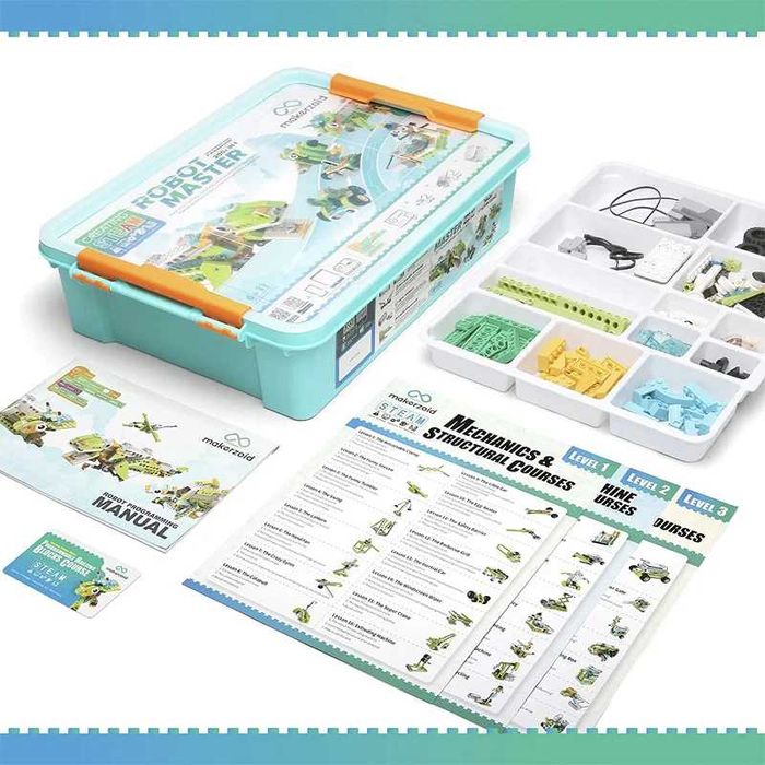 Обучающий Конструктор Makerzoid Robot Master Premium более 600 деталей