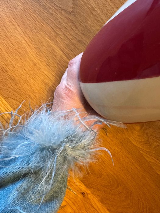 Уникален пуловер с пера пух