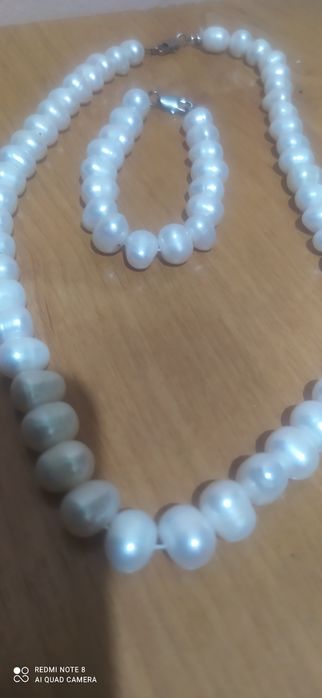 Жемчуг натуральный  браслет бусы