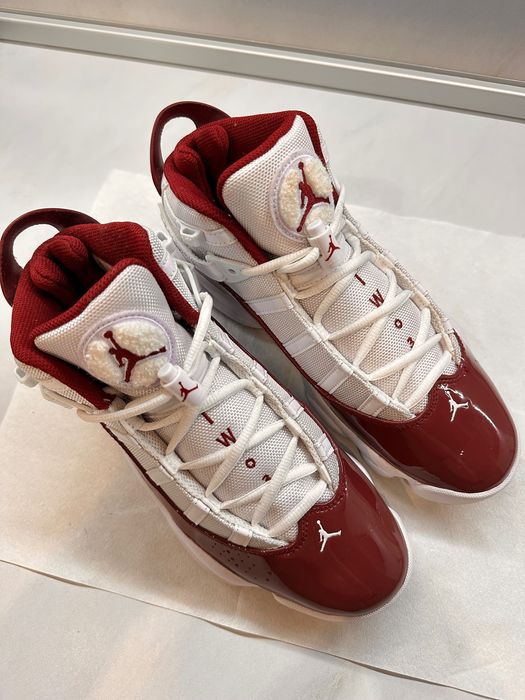 Jordan 6 Rings Red and white