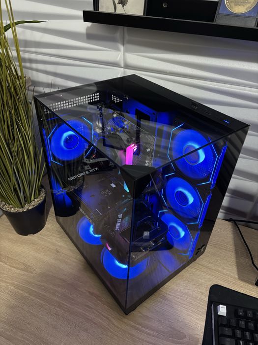 Панорамен геймърски компютър Ryzen 5500/RTX3060Ti/16 Ram/500 ssd/550W Gold