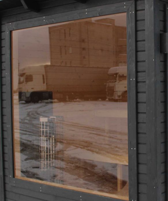 Sauna panoramica exterior model SQUARE 2MX2MX2.4M lemn sau electric