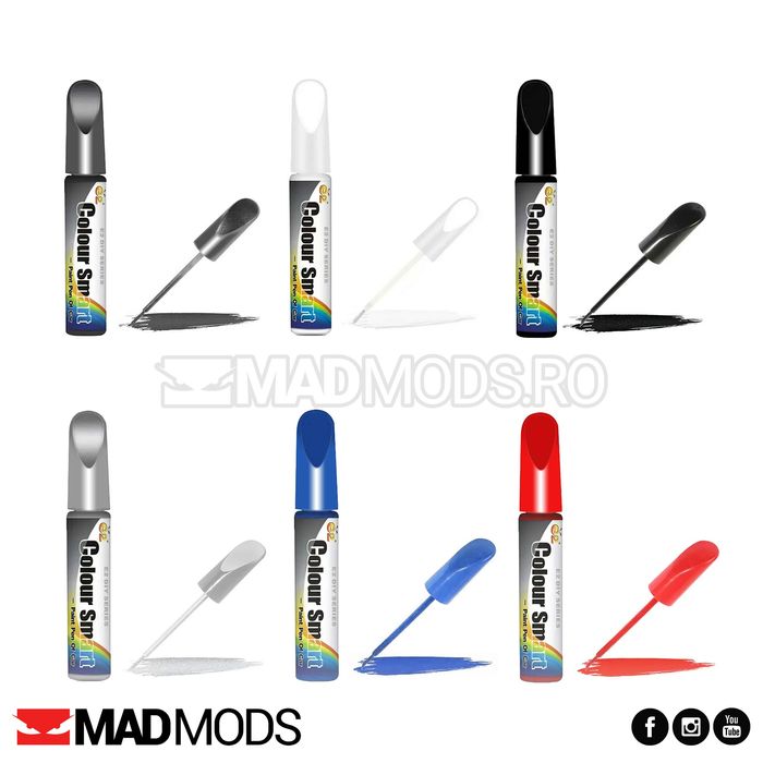 Stift vopsea cu pensula corectie reparatie zgarieturi ciupituri