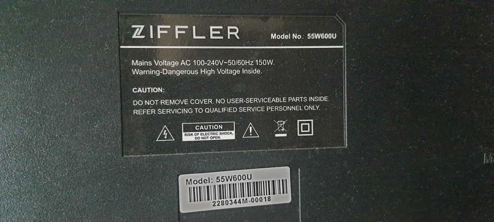 Tv Ziffler 55 b,u ekran uhlagan