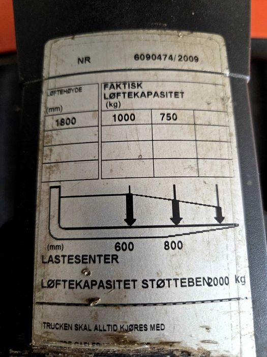 Стакер BT 2000kg 1.80м височина