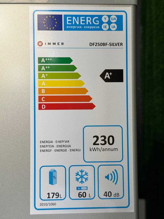 Холодильник IMMER DF250BF-Silver 250 л DeFrost