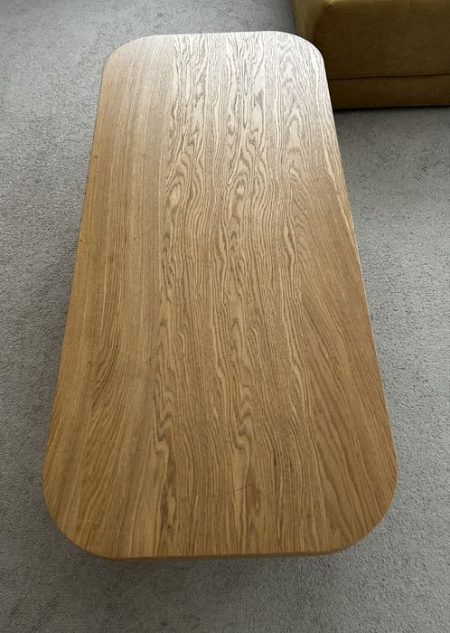 Măsuță Cafea IKEA LISTERBY din Stejar, 140x60 cm, cu Poliță Depozitare