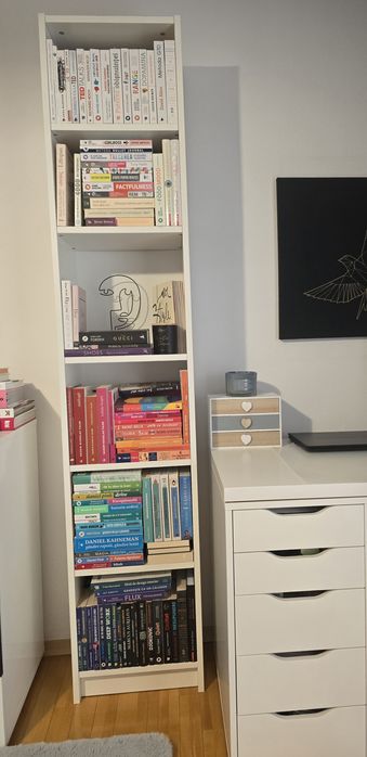 Biblioteca, BILLY, alb, 40x28x202 cm