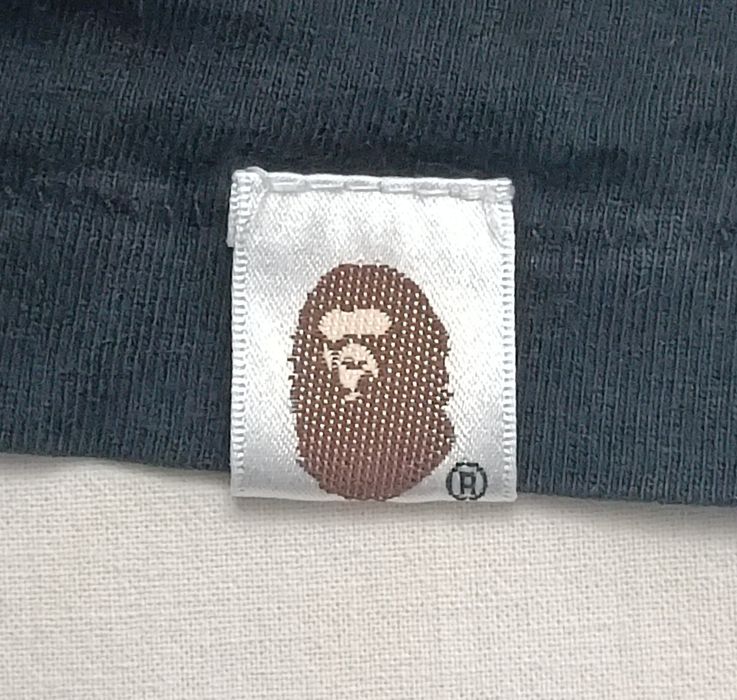 A Bathing Ape Bape Shirt оригинална тениска L памучна черна фланелка Бейп