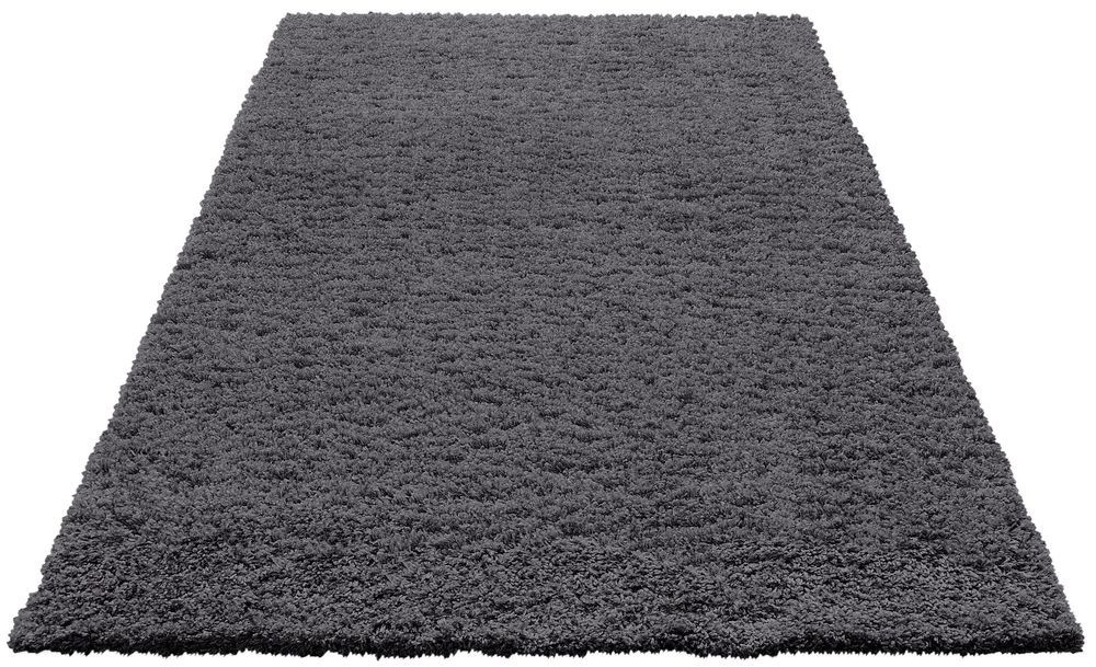 Covor Viva, fir inalt si pufos, gri inchis, 240 x 320 cm