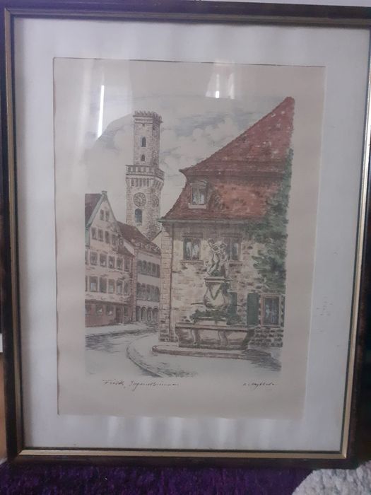 Lot gravuri vechi semnate