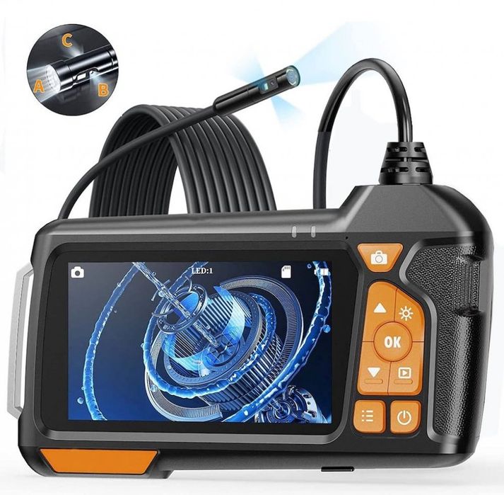 FULL HD ендоскоп + 4,3" дисплей + камера 8 мм + LED светлина