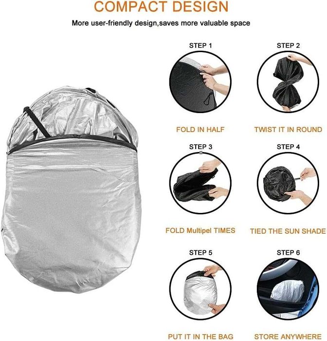 Parasolar AUTO Parbriz Dedicat BMW Seria 3 E90 140x70cm, Ultra Pliabil