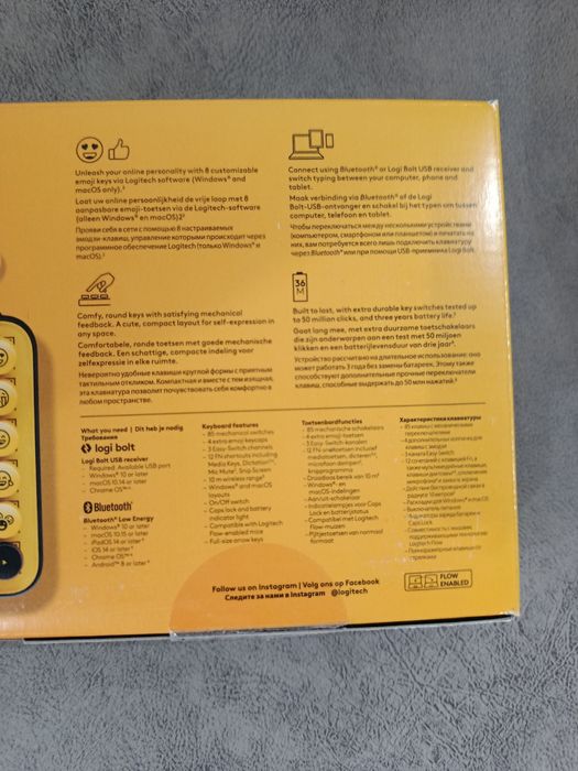 Tastatura mecanica Logitech Pop Keys Blast, Wireless Brown switch