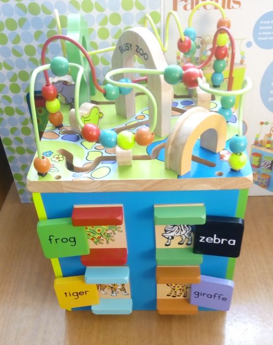 НАМАЛЕНИЕ!ХХL дървен мултифункционален интерактивен занимателен сортер