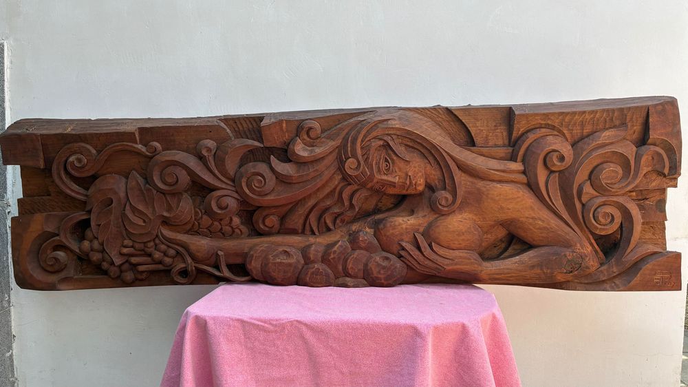 Декорация за стена от масивно дърво – 165 x 43 см