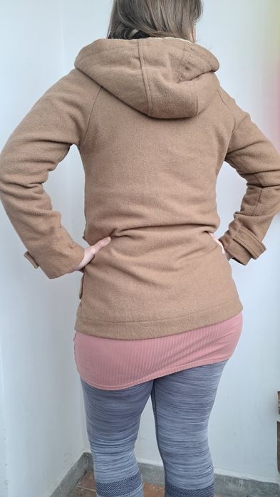 Palton / Geacă Pull&bear tip duffle (felted / de pâslă)XS