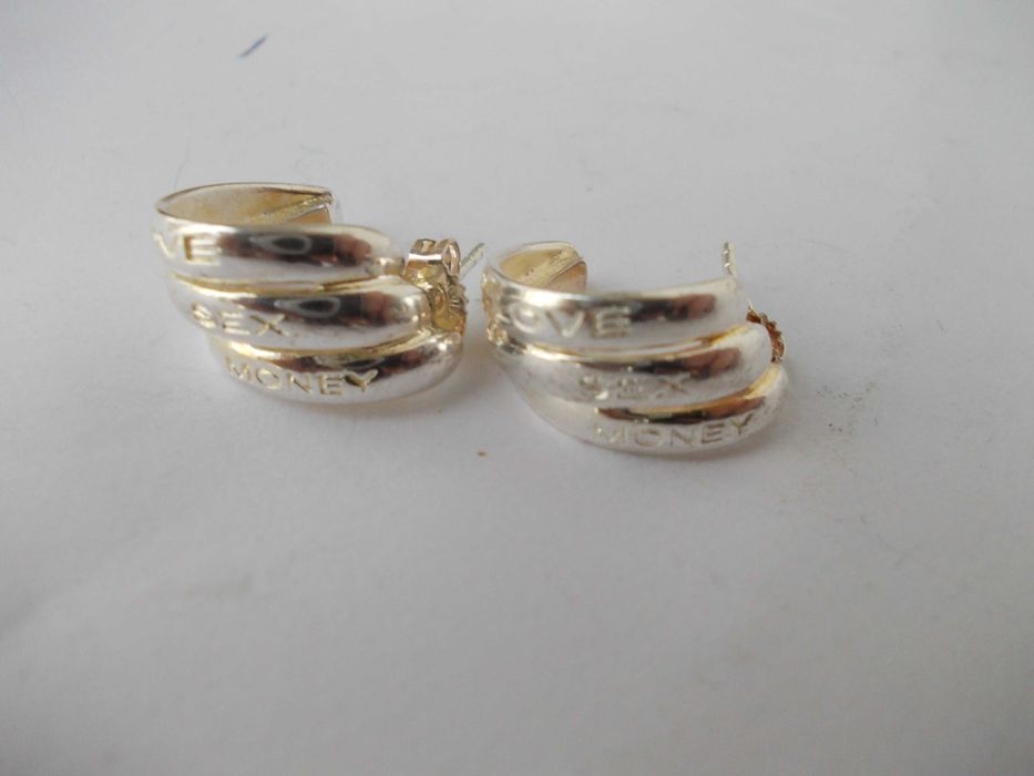 Cercei din argint LOVE SEX MONEY