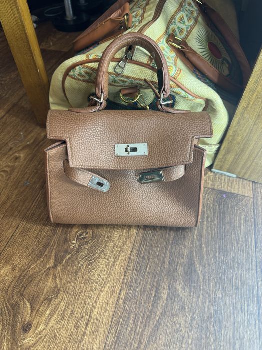 Сумка Hermes цвета карамели