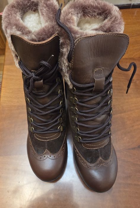 Ghete damă din piele, cu talpă ortopedică, 37