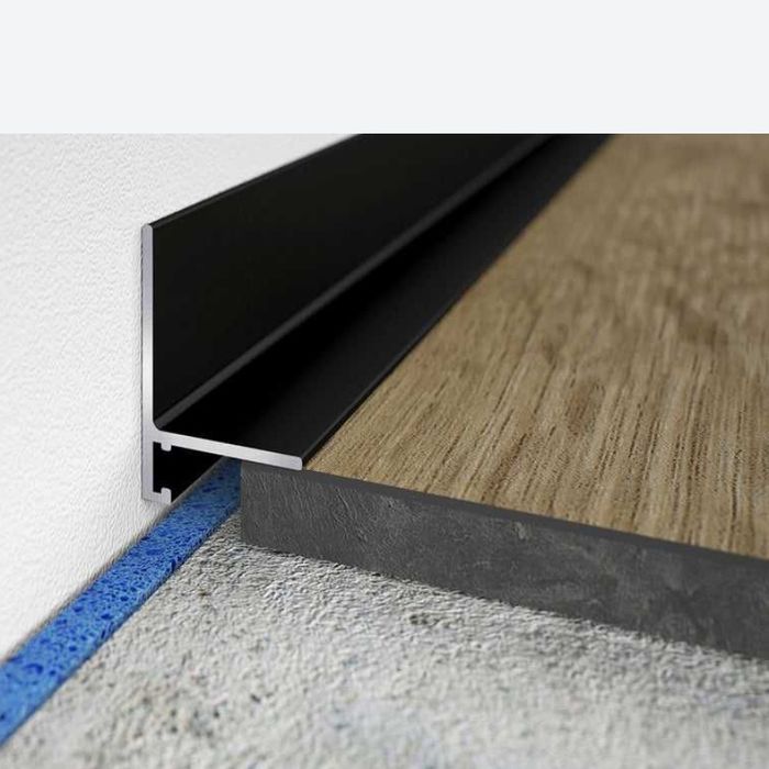 Плинтус L-образный, черный