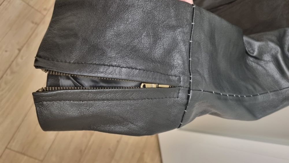 Haina piele naturala manusa neagra M