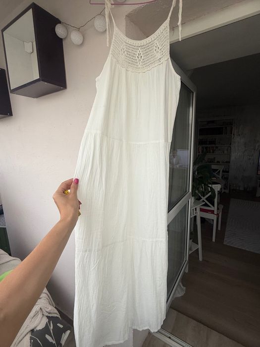 Rochie maxi albă Mango - noua cu eticheta