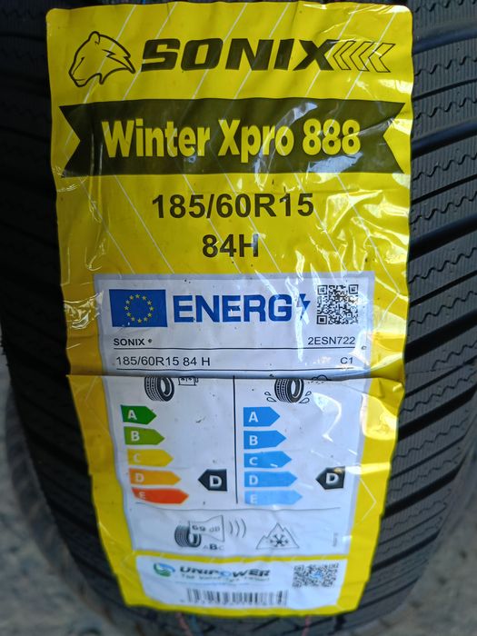 НОВИ ЗИМНИ -15цола -185/60-1бр.-95лв."SONIX"-с монтаж и баланс