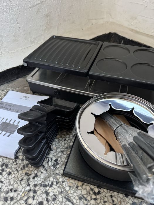 Електрическа Раклет Грил Скара Livoo Fondue Raclette DOC234 1650W 3в1